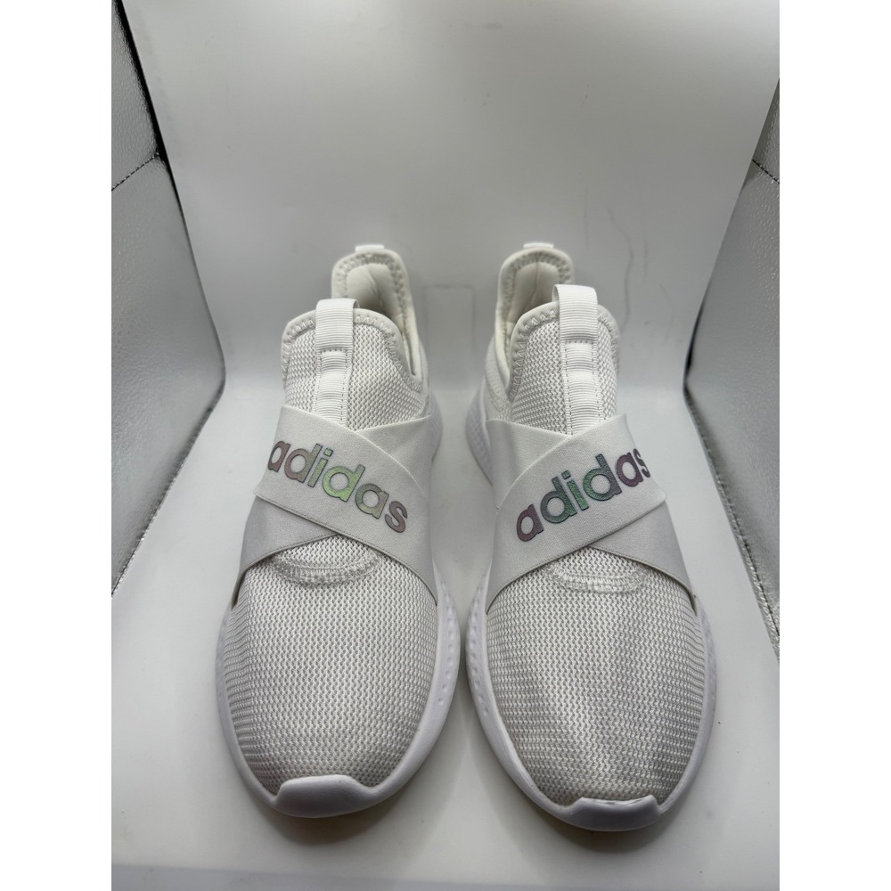 Adidas Puremotion Adapt White Iridescent Slip On Running Shoes H02008 Womens 7.5